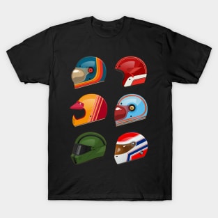 Cool Vintage Motorbike Helmets T-Shirt